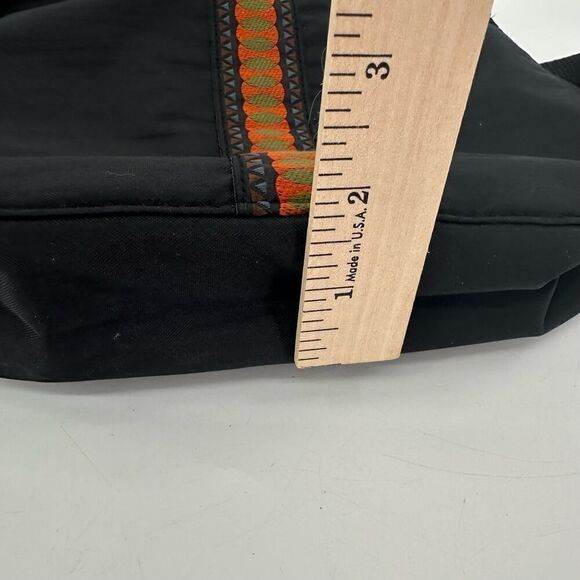 Baggallini Special Edition Get Away Crossbody Black Orange Trim Round Nylon EUC - Picture 9 of 11